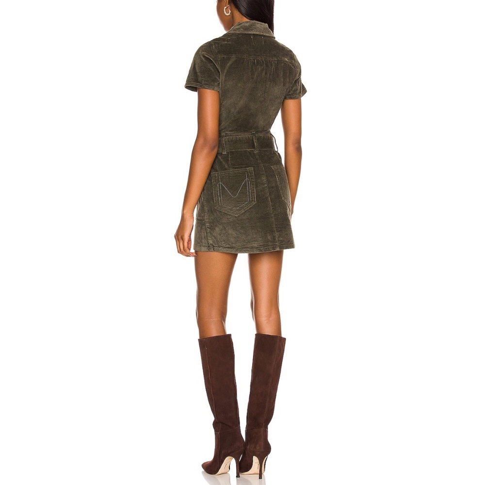 Outlaw Dress in Green Corduroy - Picture 2 of 12